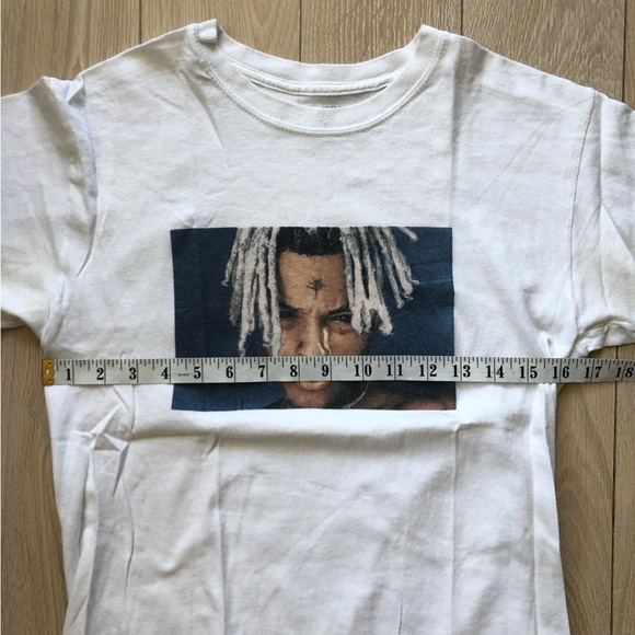 XXXTantacion Portrait T-Shirt in White Size S - Picture 2 of 10